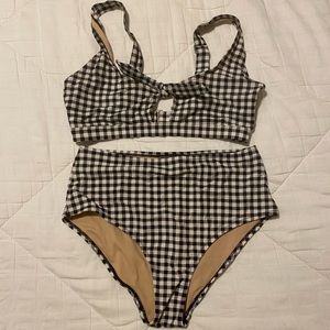 Tie Front Gingham Bikini